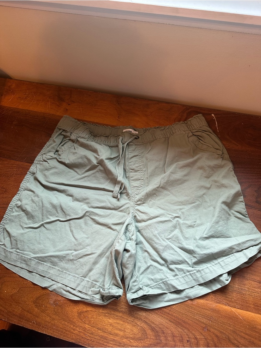Sonoma Light Olive Pull‑On Cargo Shorts
